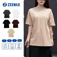 Áo thun phom rộng unisex nam nữ Zeemax basic vải cotton định lượng 250 grm tay lỡ cổ tròn big size local brand-Z8031