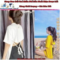 Áo thun phom rộng vạt lưng thắt nơ kiểu mẫu mới thời trang 2020 [Hoàn Xu]