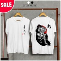 Áo Thun Phong Cách Nhật Bản - Bạch Hổ - Áo vải thun thoáng mát-FullSize