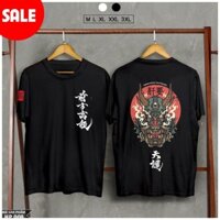 Áo Thun Phong Cách Nhật Bản - Mặt Nạ Quỷ Nhật Bản - Áo vải thun thoáng mát-FullSize