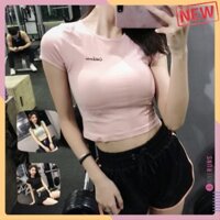 Áo thun phông Croptop ngắn thể thao nữ Califa (Đồ tập gym,yoga) (Không Quần) II Việt Nam l
