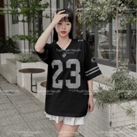 Áo Thun Phông Nam Nữ Số 23 In Nhũ Tay Lỡ Form Rộng Unisex 100% Cotton