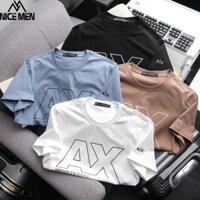 Áo thun phông rộng phom 50 - 95 Kg cộc tay - Unisex - In hình - ArmaniExchange - Đen, Trắng, Ca Cao