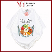 Áo Thun PHÔNG UNISEX in CƠM TẤM BROKEN RICE FOOD MÓN ĂN VIET NAM VIETNAM TRAVEL TOUR (Đủ size M-L-XL-XXL BIGSIZE)