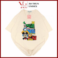 Áo Thun PHÔNG UNISEX in Decal VỊT DUCK DONALD CHUỘT MOUSE MICK-EY CUTE - Hình chụp thật (Đủ size M-L-XL-XXL BIGSIZE)