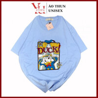 Áo Thun PHÔNG UNISEX in Decal VỊT DONALD DUCK - Hình chụp thật (Đủ size M-L-XL-XXL BIGSIZE)