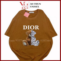 Áo Thun PHÔNG UNISEX IN TEDDY BEAR DI-OR DÌ ƠI (Đủ size M-L-XL-XXL bigsize)