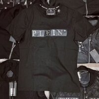 Áo Thun  Plein Chữ Sắt ❤ Áo Phông Cotton Dày Dặn Dáng Rộng Nam Nữ