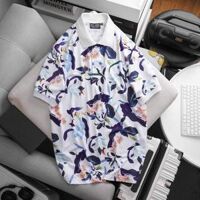 Áo thun polo big size họa tiết hoa lá đến - TRANG,4XL