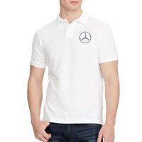ÁO THUN POLO CẶP IN HÌNH MECEDES CỔ TRỤ 2 MÀU TRẮNG ĐEN UNISEX NAM NỮ,1993CLOTHINGG