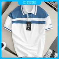 Áo Thun Polo Cặp Nam Nữ Tay Ngắn Unisex thương hiệu Chandi thiết kế cố bẻ thêu không bong tróc khi giặt PLN33 - XXL - trắng xanh