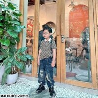 Áo thun polo chữ G C chất thun cá sấu thoáng mát dành cho bé trai đi học đi chơi, dịp lễ tết từ 10-4-kg