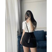 ÁO THUN POLO CỔ BÈO ZARA CỘC TAY  PHỒNG MÀU TRẮNG BASIC, CỔ BÈO SƠ MI