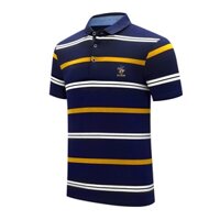 Áo Thun polo cotton Tay Ngắn Họa Tiết Sọc Thời Trang Dành Cho Nam (8818) m-4xl