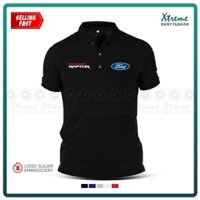 Áo Thun Polo Cotton Thêu Họa Tiết Sulam Ford Ranger Raptor Ecobot V6 Performance Thời Trang