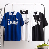Áo Thun Polo In Chữ EMSM Chất Liệu Cao Cấp Form UNISEX Nam Nữ