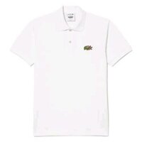Áo Thun Polo Lacoste Netflix Organic Cottton Màu Trắng