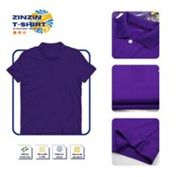 ÁO THUN POLO MÀU TÍM ĐẬM FORM SUÔNG NAM NỮ, CHẤT LIỆU VẢI CÁ SẤU POLY 4 CHIÈU,BỀN, KHÔNG NHĂN