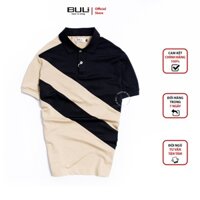 Áo thun polo nam BULI 31313 phông nam cổ trụ bẻ, vải cá sấu cotton phối màu kẻ đẹp ⚡