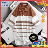 Áo thun Polo nam cổ bẻ 💖 vải 100% Cotton xuất xịn kẻ sọc MARC MS50 YH MEN