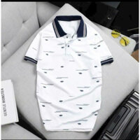Áo thun polo nam in hoạ tiết