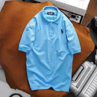 AO THUN POLO NAM TAY NGĂN BIG SIZE TƠI 130KG CHÂT VAI CA SÂU - XANH DUONG,4XL