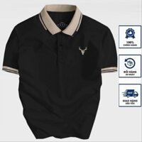 ÁO THUN POLO NAM THÊU SỪNG HƯƠU CỔ BẺ CHẤT LIỆU COTTON CO GIÃN CỰC TỐT