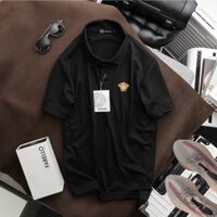 Áo thun polo nam VERSACE tay ngắn trơn phối màu basic thanh lịch trẻ trung - King’s Store