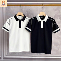 Áo Thun Polo Nam Viền Trắng Đen Thời Trang AnDi Shop