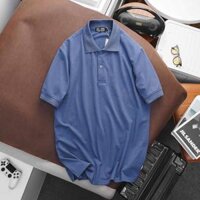 Áo thun polo nhiều màu chất cotton 6535 bigsize nam tới 140kg - XANH DUONG,8XL