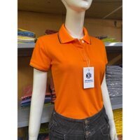 Áo Thun PoLo Nữ Màu Cam Viền Vải Cá Sấu Loại 1