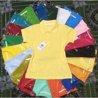 Áo Thun PoLo Nữ Màu Vàng Mơ Vải Cá Sấu Loại 1