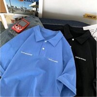 Áo thun POLO nữ tay lỡ có cổ phông form rộng freesize unisex mặc đi học, cặp, nhóm, lớp in hình DỄ THƯƠNG  khóa cổ PL 02