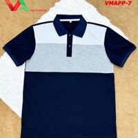 Áo thun polo phối (form body) Nam Có Cổ Menswear Ngắn Tay Cộc Tay Cotton Tay Ngắn Shirt