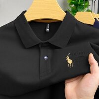 Áo thun polo thêu nam tay ngắn Paul 100% Cotton Áo thun nam ngắn tay áo polo mùa hè cao cấp thêu ve áo T