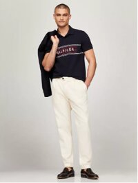 Áo Thun Polo Tommy Hilfiger Chest Stripe Regular Fit Màu Xanh Tím Than