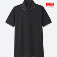 Áo thun Polo Uniqlo màu đen 09 Black Quick Dry có viền chính hãng Uniqlo