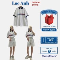 Áo thun polo xuất khẩu chữ 𝐓𝐨𝐦𝐦𝐲🎁𝐅𝐫𝐞𝐞𝐬𝐡𝐢𝐩🎁 vải dày chuẩn form nam nữ - cổ viền đen