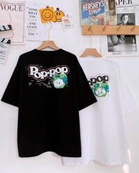 Áo Thun POPPOP WORLD TEE WHITE, Áo Thun In Chữ Nổi POPPOP Form Rộng Unisex Trẻ Trung Năng Động, áo thun cặp đôi local - trắng - L
