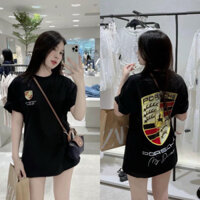 Áo thun PORSCHE cao cấp nam, nữ form rộng vải cotton 270gsm xu hướng 2024