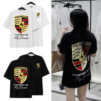 Áo Thun PORSCHE Nam Nữ, Áo Phông Chất Liệu Cotton 100% Định Lượng 250gsm Form Rộng Basic Dễ Phối Đồ Q2 BICO STUDIO