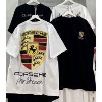 Áo Thun PORSCHE Nam Nữ, Áo Phông Chất Liệu Cotton 100% Định Lượng 250gsm Form Rộng Basic Dễ Phối Đồ