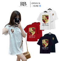 Áo Thun PORSCHE Nam Nữ, Áo Phông Chất Liệu Cotton 100% Định Lượng 250gsm Form Rộng Basic Dễ Phối Đồ .Ruby