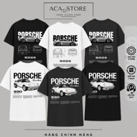 Áo Thun PORSCHE Nam Nữ Vải Cotton 100% Cao Cấp, Áo Phông From rộng Tay Lỡ Unisex Hot Trend  ACA_Store