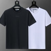 Áo thun Prada2560 Phong cách mới Thời trang Không khí công sở Áo thun nam tay ngắn