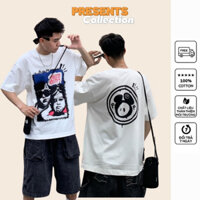 Áo Thun PRESENTS / poppop, Áo thun 100% Cotton 2 chiều Unisex Nam Nữ