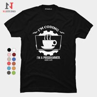 Áo thun Programmer nam nữ i'm coding, i am a programmer 3GM - Studio vải cotton thoáng mát form vừa