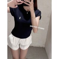 Áo thun Ralph Lauren Basic ngựa thêu nữ