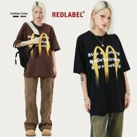 Áo Thun REDLABEL "McDonal" Tshirt, Áo Phông In Họa Tiết Tay Lỡ Chất Vải Cotton 250gsm Form Oversize