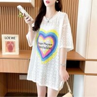 áo thun ren form rộng oversize giấu quần form dưới 67kg